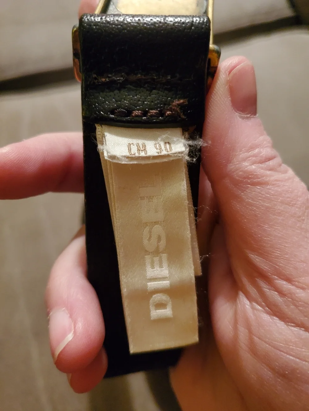 Diesel Only The Brave Espresso Color Italian Leather belt RARE Vintage EUC 90cm